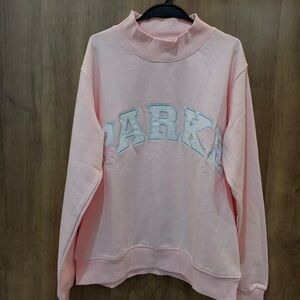 Parke Blush Pink Sweatshirt with White Lettering